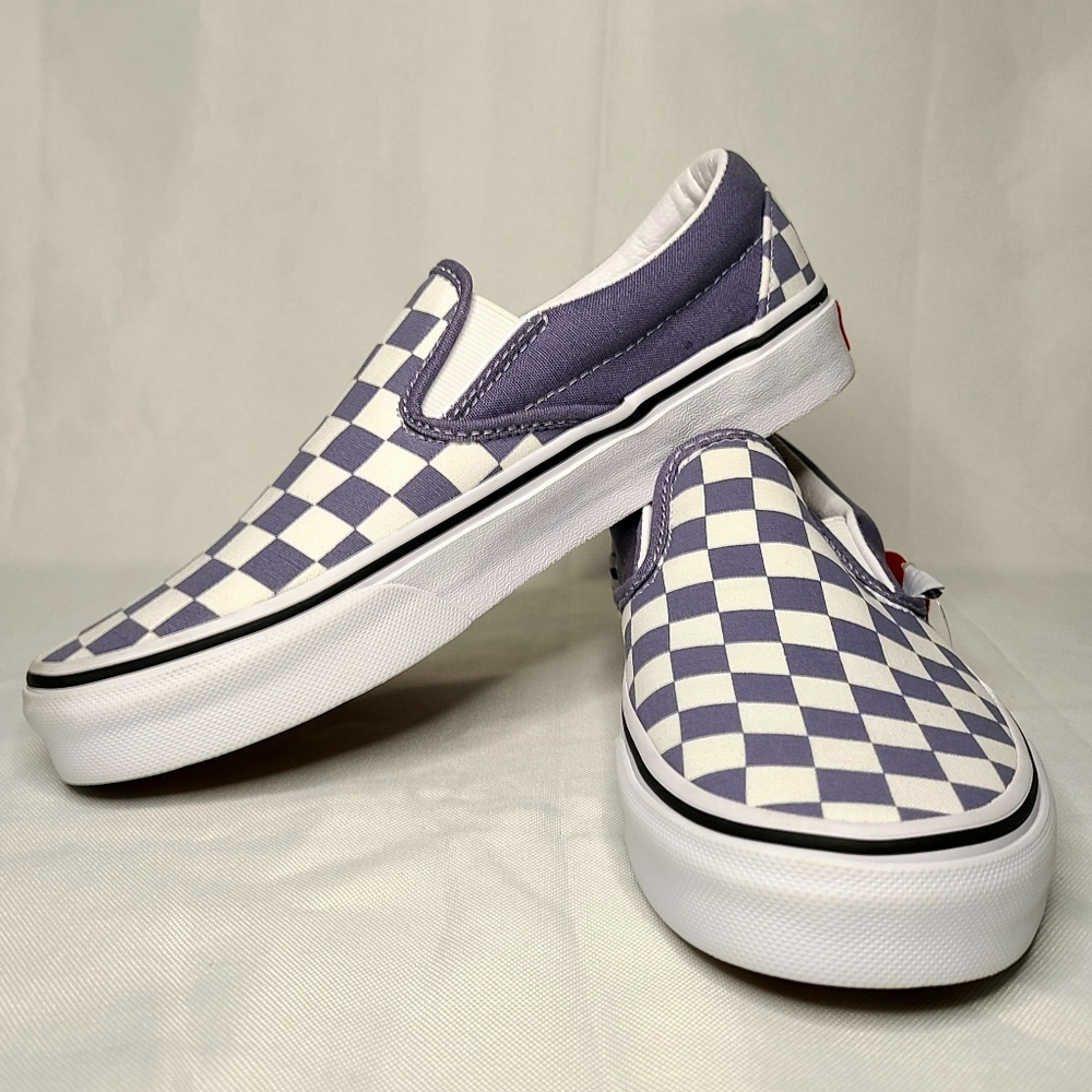 Vans Classic Youth Size 5.5y Womens Size 7.5 Checker Slip On Kids Shoes Lavender